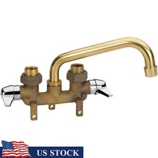 Brass Laundry Faucet W/ Garden Hose Adapter Chrome Handle Utility Sink Spout New