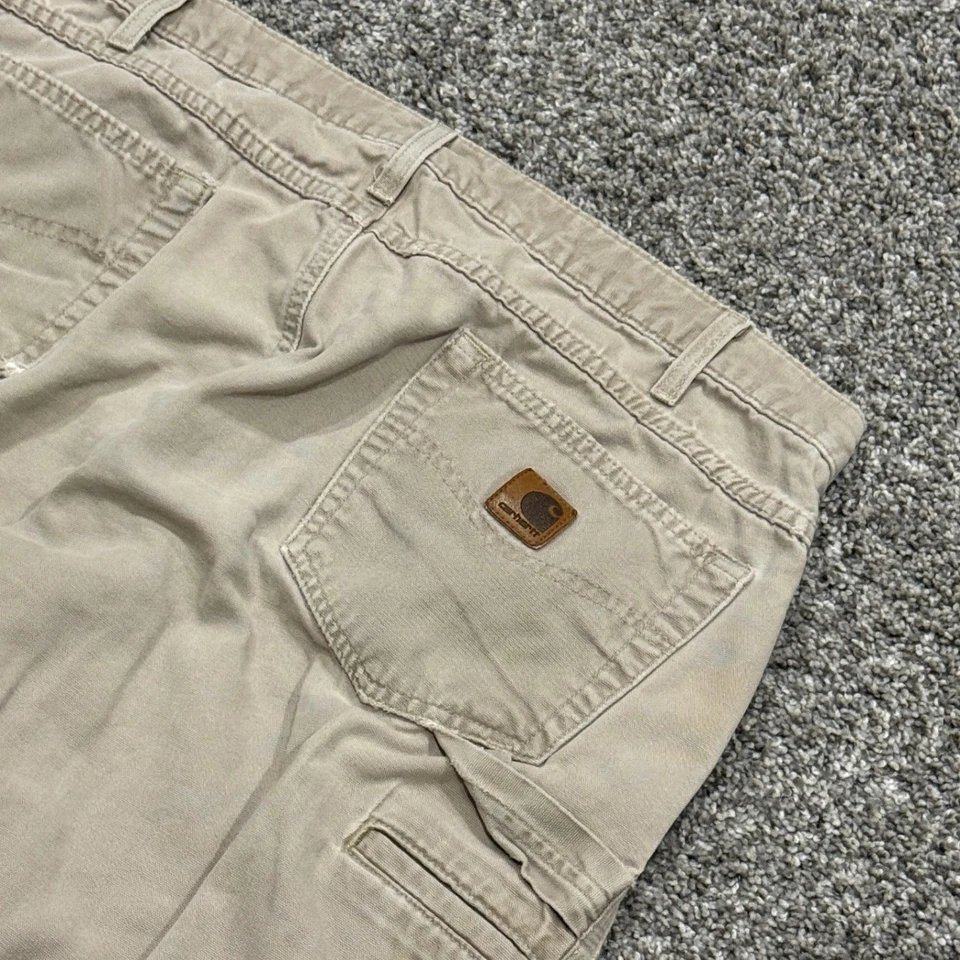 Pantalones de carpintero vintage holgados Carhartt B188 calce suelto ropa de trabajo algodón para hombre 34x30 Foto 4 de 4