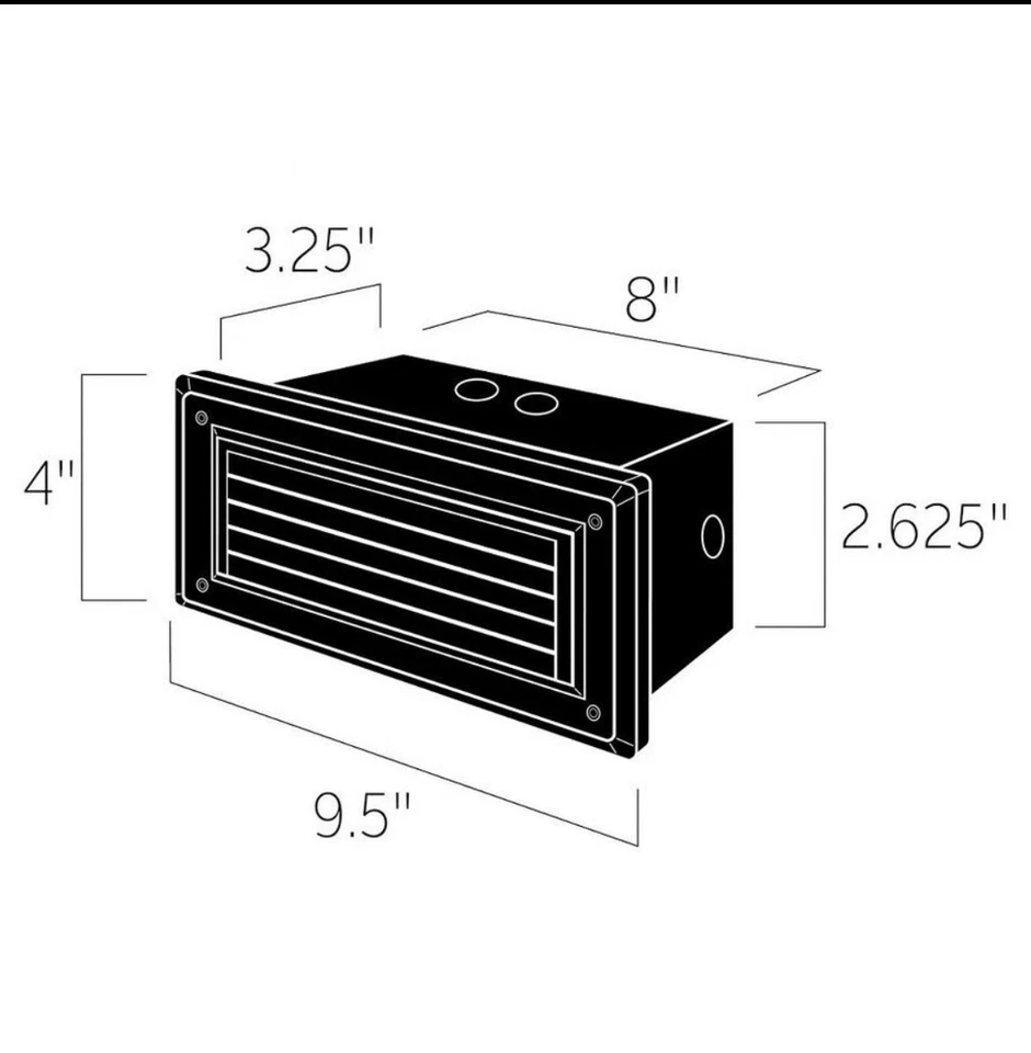 Luz de ladrillo con persianas Kichler 15073AZT 12V en bronce arquitectónico texturizado nueva Foto 4 de 4