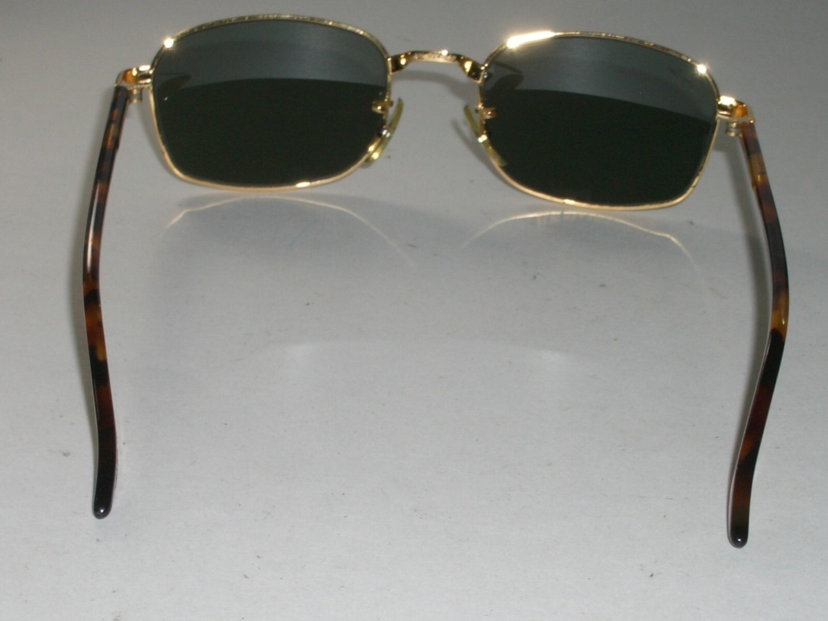 VINTAGE B&L RAY BAN W2190 GOLD/TORTOISE G15 UV RECTANGULAR