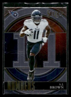 2021 Panini Select #SN-25 A.J. Brown Select Numbers Tennessee Titans