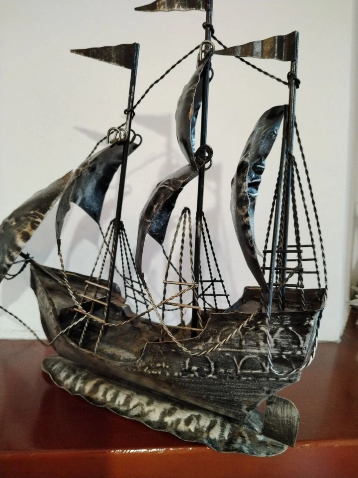 arte antiquariato complementi di arredo. Veliero -Galeone -in ferro battuto - Immagine 3 di 4