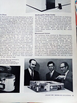 El99 Ephemera 1970 picture Mr John Buckley nestle catering service 