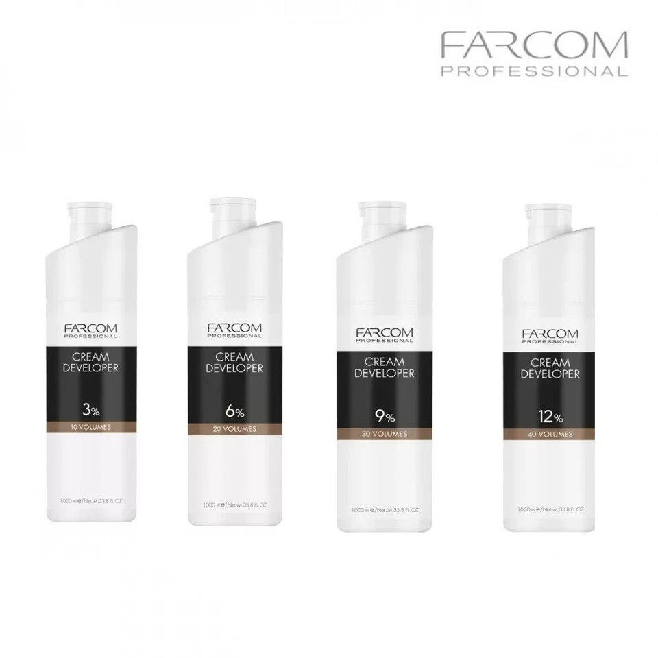 FARCOM Professional Cream Developer Volume 10 20 30 40 3% 6% 9% 12% - 1 Litre