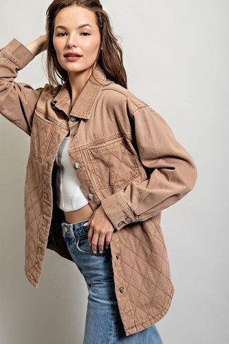 BNWT BEAUTIFUL Quilted button down women's jacket/shacket shirt vintage-western - Picture 2 of 10
