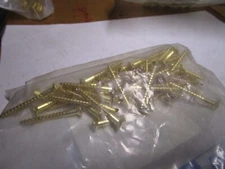 #8-15 x 1-1/2" Flat Head Phillips Sharp Point Plain Brass Wood Screw QTY 50