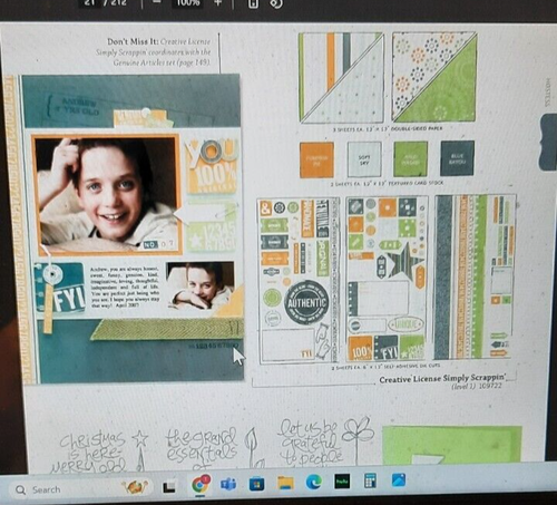 KIT SIMPLY SCRAPPIN " LICENZA CREATIVA " PROGETTATO PER SCRAPBOOKING 12 X 12 - Foto 2 di 14
