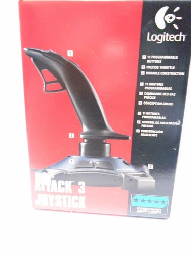 Logitech ATTACK 3 Video Game Flight Joystick Controller USB Wired For PC - Picture 7 of 12
