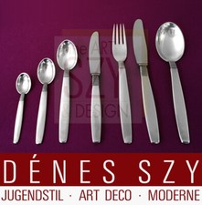 Hingelberg Silber Besteck #18 f&uuml;r 6 Pers. Design Svend Weihrauch 1938, 60 Teile