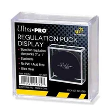 Ultra Pro Square UV Regulation Hockey Puck Display Case Stackable Cube Holder