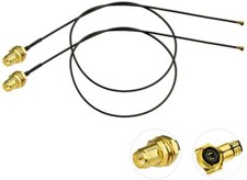2x U.FL MHF4 to RP-SMA Cable 12" For Wireless Network Card WiFi Antenna Adapter