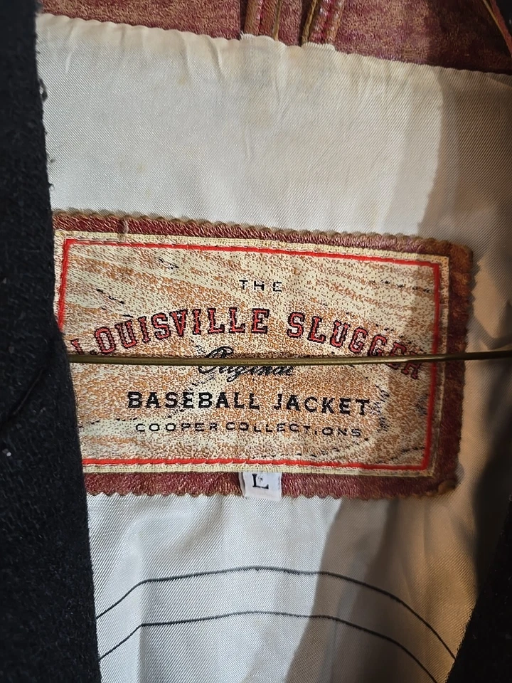 Vintage Louisville Slugger Wool and Leather Varsity Jacket Size Large - Image 3 of 4