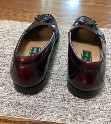 Cole Haan Mens 9B Burgundy Tassel Loafers Slip on Shoes style 03507 Cole Haan Mens 9B Burgundy Tassel Loafers Slip on Shoes  main image 2