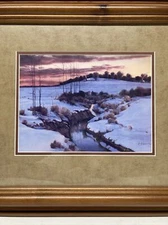 Al Rounds Spring Hill Signed Art Print Framed Lyman Wight cabin