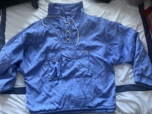 Etirel Light Blue Padded Ski Jacket Windbreaker Size XL, 2 front pockets Unisex 