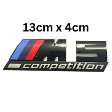 For BMW M5 Competition Black Rear Badge 13cm x 4cm M Sport
