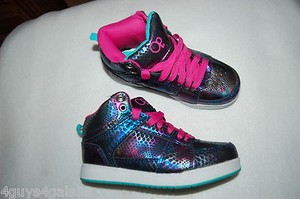 Girls Shoes HIGH TOP SNEAKERS Mock Snake Skin Look ...