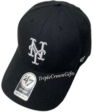 MLB New York Mets ('47 Brand) MVP Hat Adjustable Strap Black
