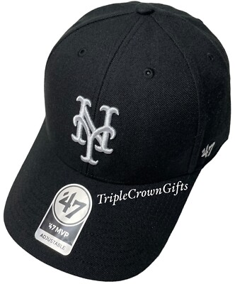 NEW YORK METS 47 MVP DP キャップ MLB New York Mets ('47 Brand) MVP Hat Adjustable Strap Black