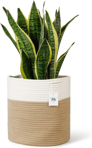 8"X7.5" Basket Planters for Indoor Plants, up to 7.5 Inch Flower Pot, Sturdy Wov