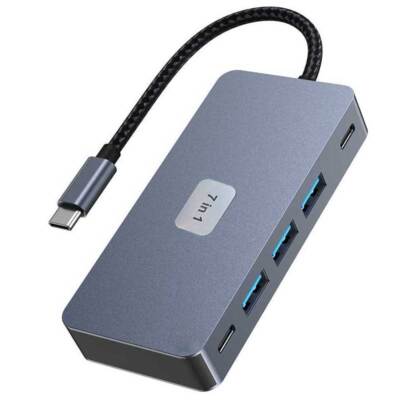 2 Port HDMI TV Adapter 7-in-1 USB-C Hub TYPE-C PD Charger Audio for Cell Phones