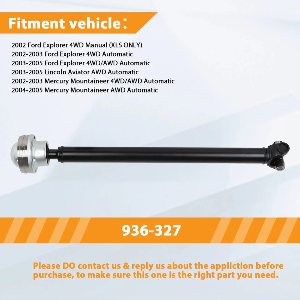 For Ford Explorer 2003-2005 4.0 4.6 Black Front Driveshaft 936-327 ? Auto Trans Foto 2 de 4
