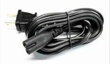 AC Power Cord Cable 2-Prong Replacement for Sony PS4 PS3 Slim Edition PS2