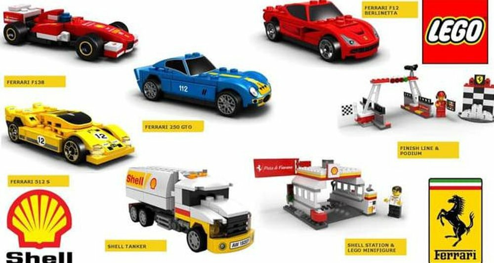 EXCLUSIVE LEGO 40194 SHELL FERRARI Finish Line Podium Set Limited Retired eBay