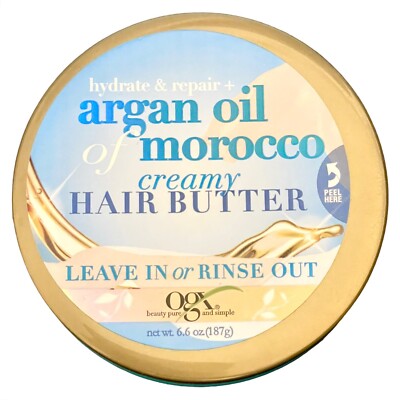 OGX Hydrate & Repair Argan Oil Morocco Creamy Hair Butter Moisturizer 6.6 oz