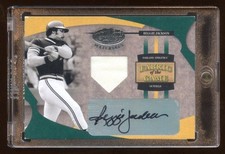 REGGIE JACKSON 2005 LEAF CERTIFIED AUTOGRAPH 1/1 GAME USED JERSEY FOTG HOF  RARE