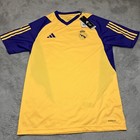REAL MADRID ADIDAS MENS MEDIUM SLIM FIT AEROREADY NEW WITH TAGS YELLOW JERSEY — photo 1