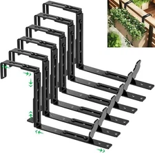 VIVOSUN 6PCS Adjustable Window Boxes Planters Brackets for Hanging Flower Box 