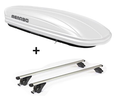 Dachbox MAA320L weiß+Dachträger KING1 für für Opel Zafira C Tourer 5Tür ab 11