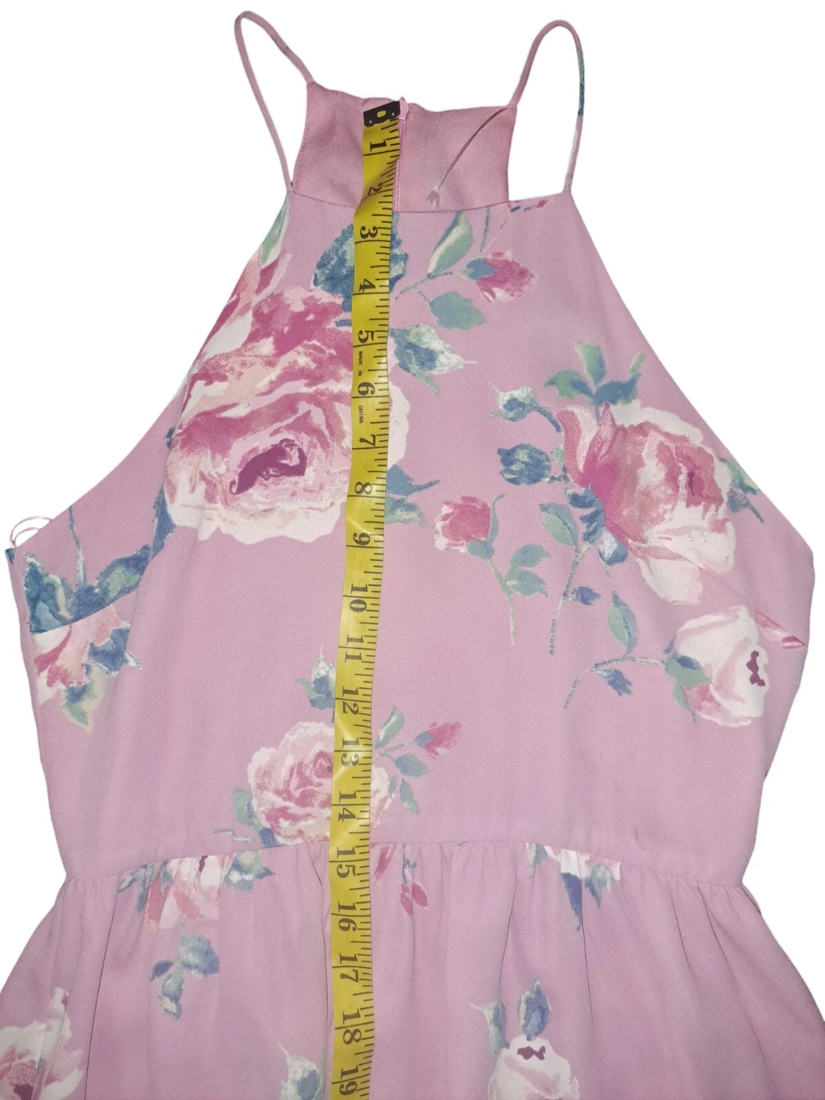 PALM ANGELS Maxi abito lungo trasparente Everly rosa cottagecore senza maniche floreale femminile floreale