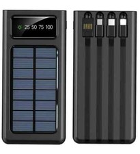 Caricabatteria Power Bank Pannello Solare 15800mah 2.1a Ricarica Rapida USB C - Miniatura 2