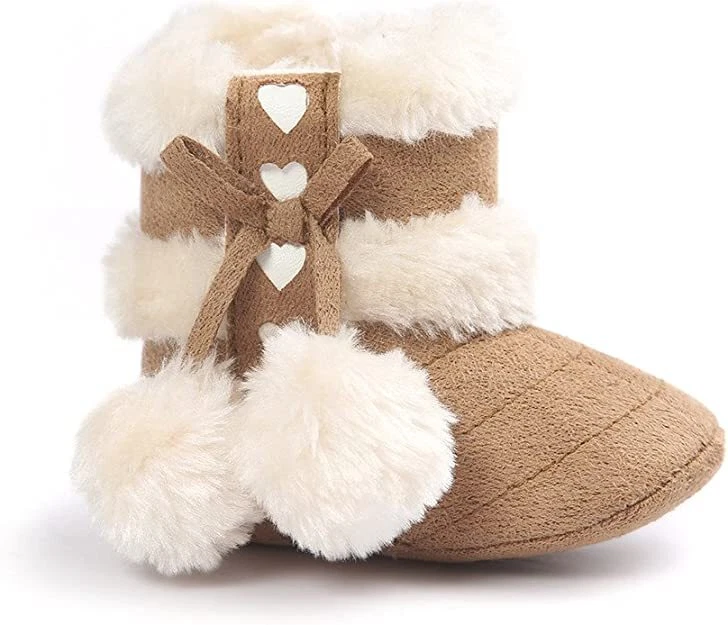 BABY BOOTS Winter Warm Girls Snow Boot Shoes with Bow - Image 3 of 4
