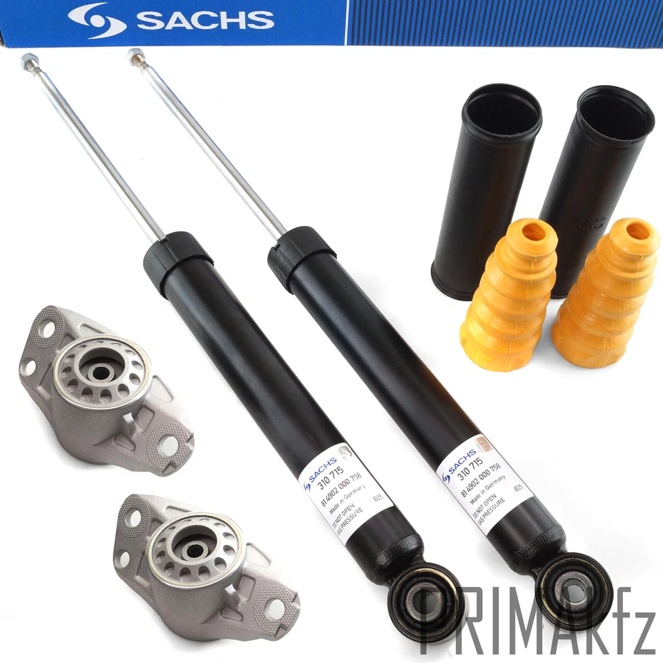 2x SACHS Stoßdämpfer + Anschlagpuffer + Domlager für VW Touran 1T1 1T2 1T3