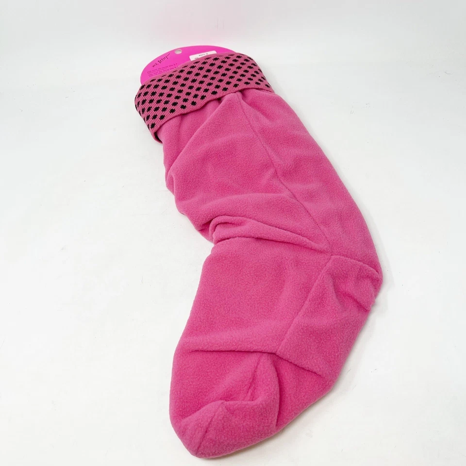 Nuevo BETSEY JOHNSON Mujer Rosa Brillante Lunares Polar Bota Forros Talla M/L Foto 2 de 4