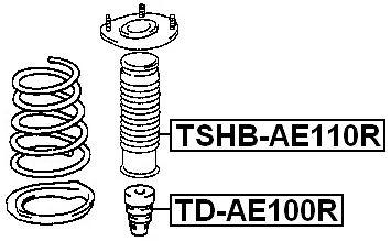 BOTA AMORTIGUADOR TRASERO - Para Toyota Corolla 1991-2002 OEM 48559-12090 Foto 2 de 3