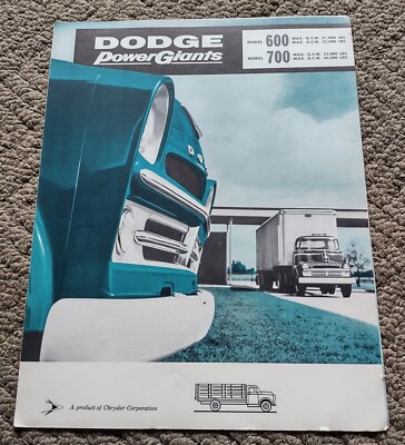 1957 Dodge Power Giants Original Truck Brochure, Models 600 & 700