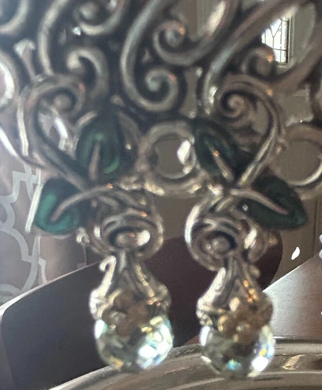 PENDIENTES BARBARA BIXBY HOJA DE VID CUARZO VERDE ABULÓN Piedras Preciosas Regalo Navidad Foto 3 de 4