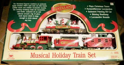 santaland musical holiday train set