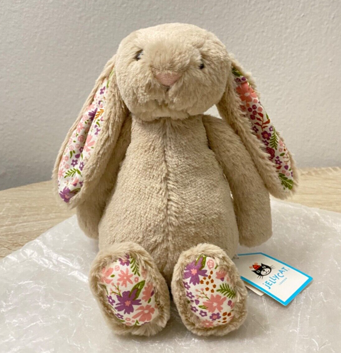 NEW! Jellycat Blossom Beige Bunny 'Petal' SMALL w/Tags ready to