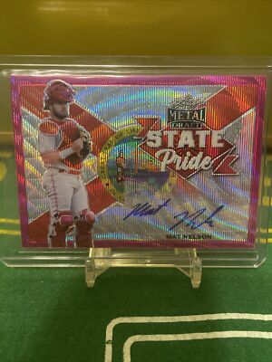 MAT NELSON 2021 LEAF METAL DRAFT PINK WAVE AUTO 1/10 FIRST PRINT! Mint! Sp  