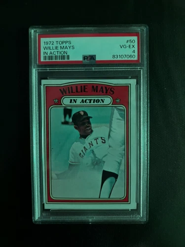 1972 Topps #50 Willie Mays In Action PSA 4 VG-EX San Francisco Giants HOF 🔥
