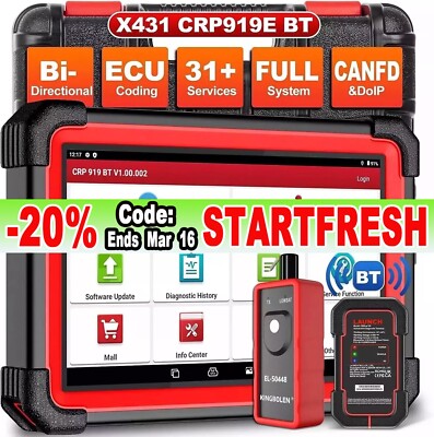 LAUNCH CRP919E BT PRO Elite Car Bidirectional Diagnostic Scanner Tool Key Coding