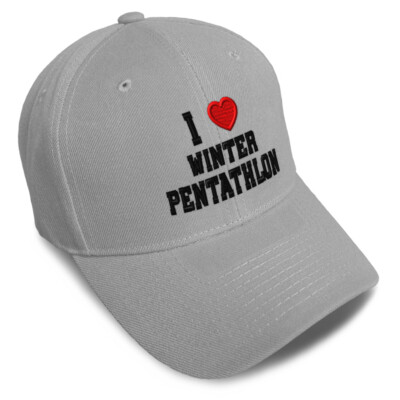 Baseball Cap I (Love) Winter Pentathlon Red Heart Sports Lovers Lovers 1 Size