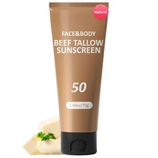Beef Tallow Sunscreen,Non Greasy Clean Travel Sun Screen Sunblock for Sunmmer