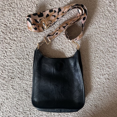 ah.dorned Classic Vegan Leather Messenger with removable strap