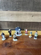 Christmas Village People And Gazebo Set Of 7